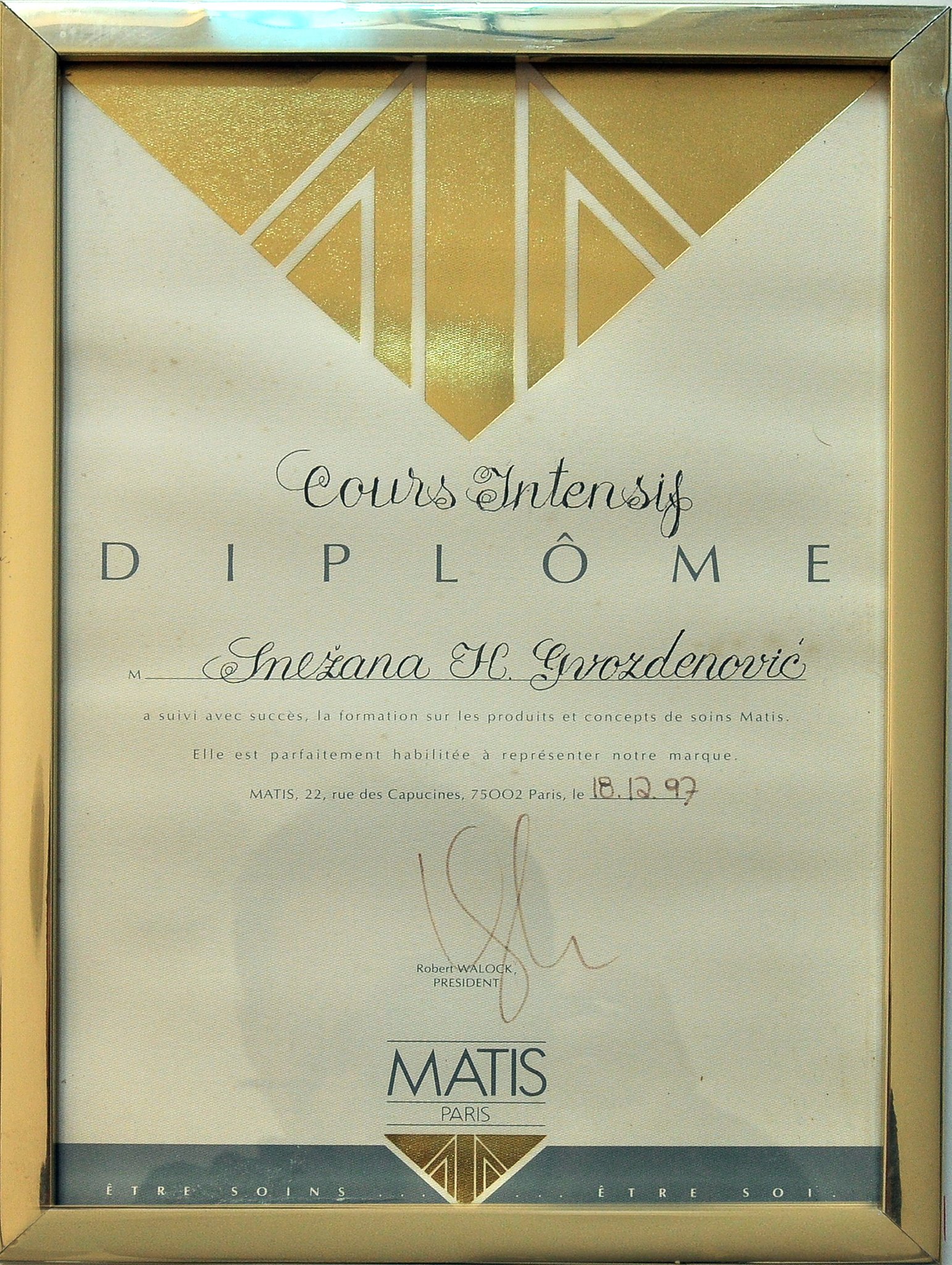 MATIS Paris — Cours Intensif 1997